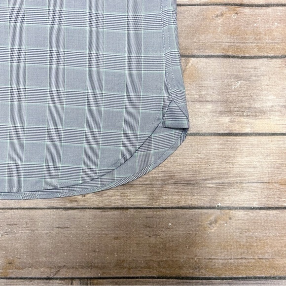 Charles Tyrwhitt White Blue Green Slim Fit French Cuff Button Up Shirt 15.5 35 - Picture 5 of 14